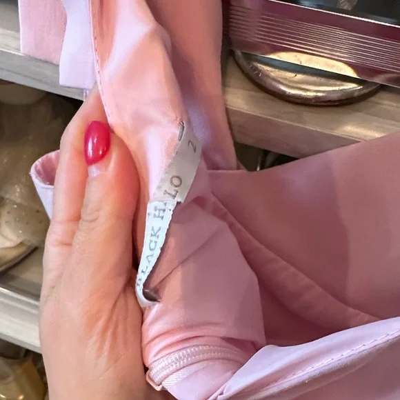 Black Halo Asymmetrical Pink Dress - Picture 2 of 4